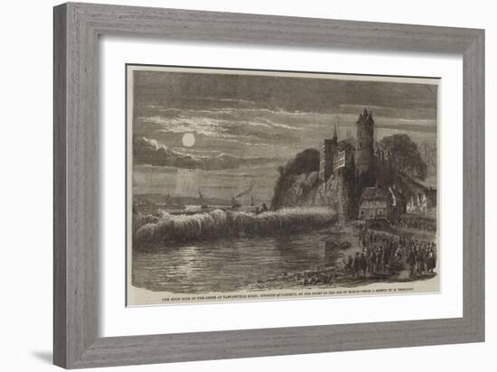 The High Tide in the Seine at Tancarville Point, Opposite Quillebeuf, on the Night of the 9 March-Felix Thorigny-Framed Giclee Print