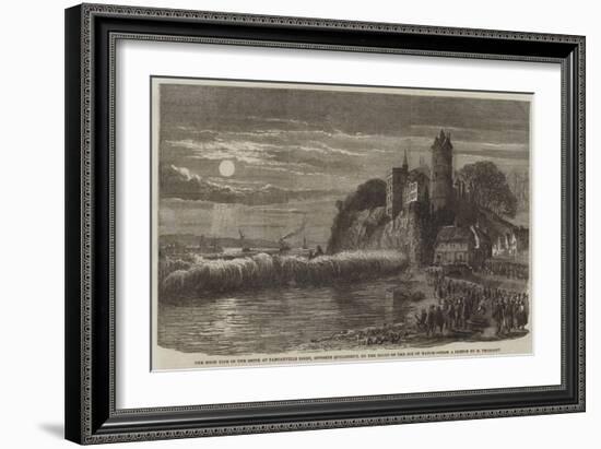 The High Tide in the Seine at Tancarville Point, Opposite Quillebeuf, on the Night of the 9 March-Felix Thorigny-Framed Giclee Print