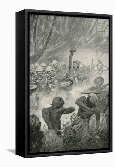 The Highland Charge at the Battle of Amoaful-Stanley L. Wood-Framed Premier Image Canvas