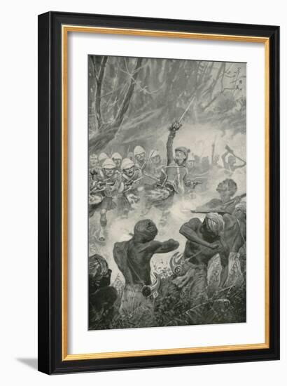 The Highland Charge at the Battle of Amoaful-Stanley L. Wood-Framed Giclee Print