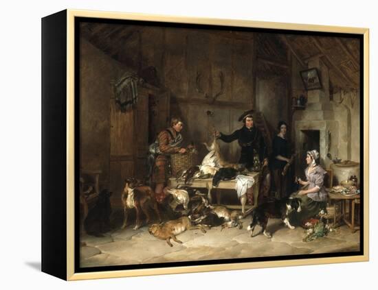 The Highland Gamekeeper's Home, 1839-Thomas Sidney Cooper-Framed Premier Image Canvas