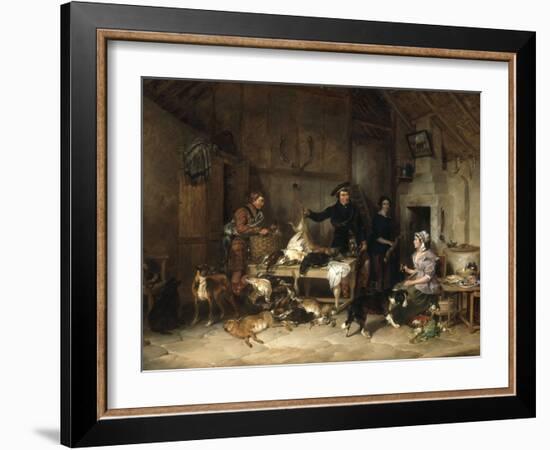 The Highland Gamekeeper's Home, 1839-Thomas Sidney Cooper-Framed Giclee Print