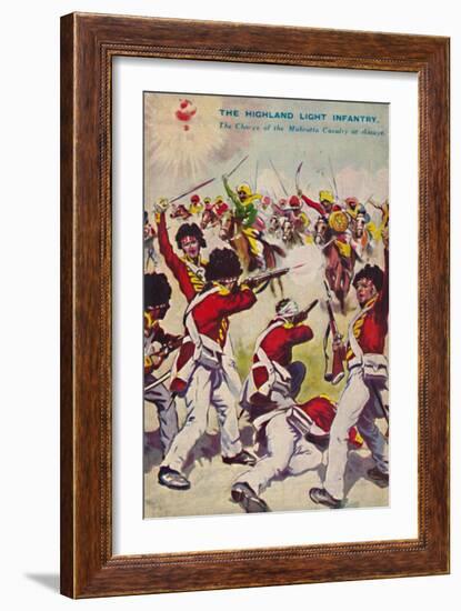 'The Highland Light Infantry. The Charge of the Mahratta Cavalry at Assaye', 1803, (1939)-Unknown-Framed Giclee Print