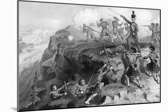 The Highlanders Attacking the Russian Redoubt, Battle of the Alma, 1854-DJ Pound-Mounted Giclee Print