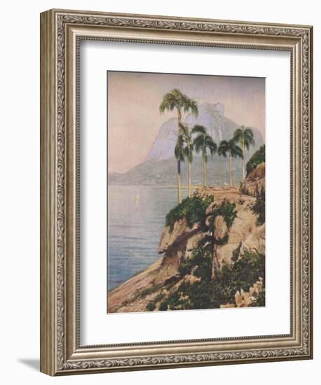 'the hill of Gavea - Vistas That Enchant The Eye Along The Winding Coast of Rio De Janeiro', c1935-Unknown-Framed Giclee Print