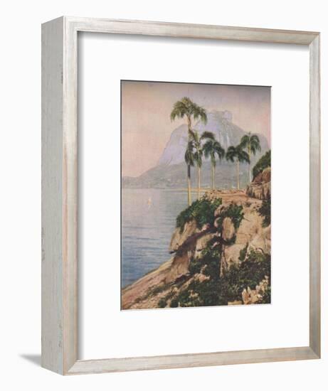 'the hill of Gavea - Vistas That Enchant The Eye Along The Winding Coast of Rio De Janeiro', c1935-Unknown-Framed Giclee Print