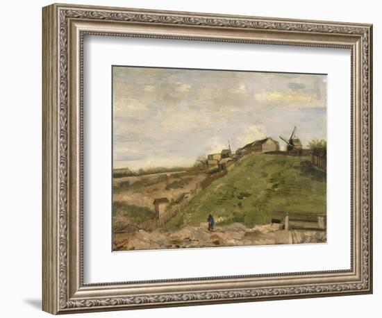 The Hill of Montmartre with Stone Quarry, 1886-Vincent van Gogh-Framed Giclee Print