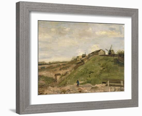 The Hill of Montmartre with Stone Quarry, 1886-Vincent van Gogh-Framed Giclee Print