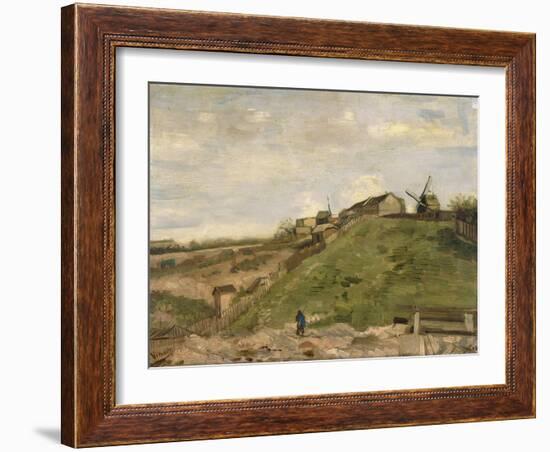 The Hill of Montmartre with Stone Quarry, 1886-Vincent van Gogh-Framed Giclee Print