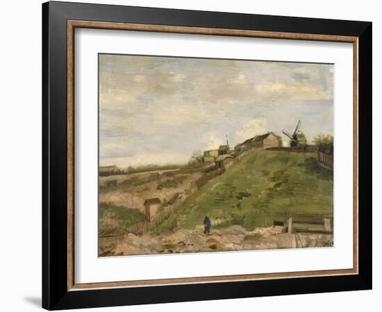 The Hill of Montmartre with Stone Quarry, 1886-Vincent van Gogh-Framed Giclee Print