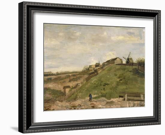 The Hill of Montmartre with Stone Quarry, 1886-Vincent van Gogh-Framed Giclee Print