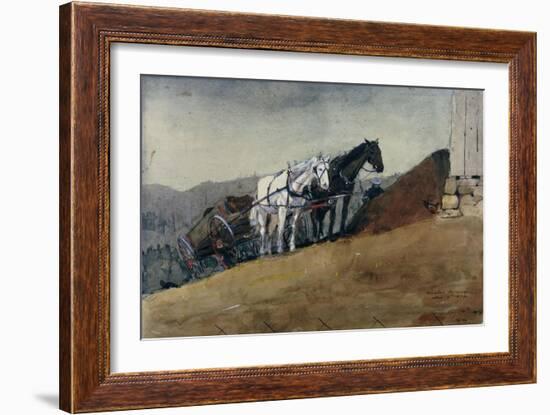 The Hill Top Barn, Houghton Farm-Winslow Homer-Framed Giclee Print