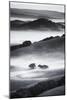 The Hills I Love Black White Mist Fog Petaluma Sonoma California-Vincent James-Mounted Photographic Print