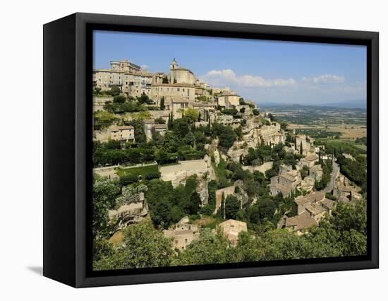 The Hilltop Village of Gordes Designated Les Plus Beaux Villages De France, Vaucluse, Provence, Fra-Peter Richardson-Framed Premier Image Canvas