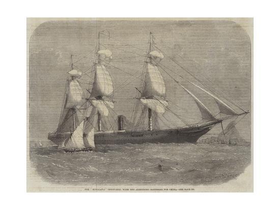 the himalaya troop ship with the armstrong batteries for china