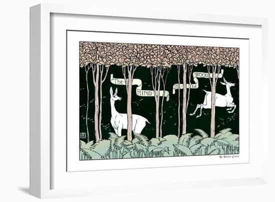 The Hind in the Wood, c.1900-Walter Crane-Framed Art Print