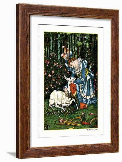 The Hind in the Wood, In the Forest, c.1900-Walter Crane-Framed Art Print