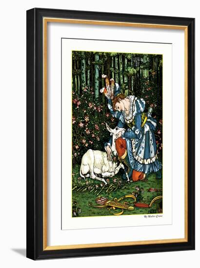 The Hind in the Wood, In the Forest, c.1900-Walter Crane-Framed Art Print