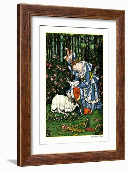 The Hind in the Wood, In the Forest, c.1900-Walter Crane-Framed Art Print