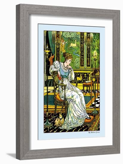 The Hind in the Wood, In Thought, c.1900-Walter Crane-Framed Art Print