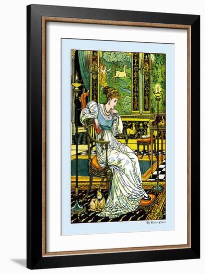 The Hind in the Wood, In Thought, c.1900-Walter Crane-Framed Art Print