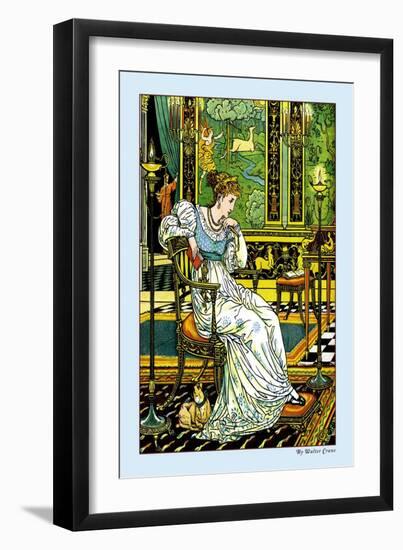The Hind in the Wood, In Thought, c.1900-Walter Crane-Framed Art Print
