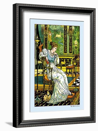 The Hind in the Wood, In Thought, c.1900-Walter Crane-Framed Art Print