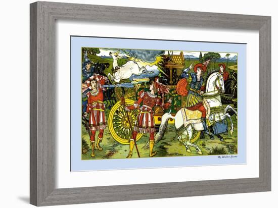 The Hind in the Wood, Leap, c.1900-Walter Crane-Framed Art Print