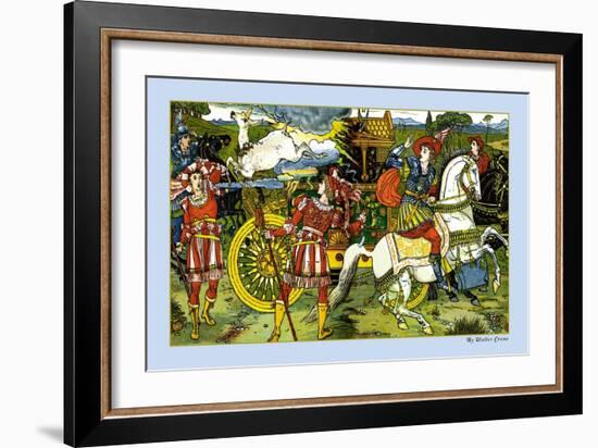The Hind in the Wood, Leap, c.1900-Walter Crane-Framed Art Print