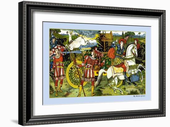 The Hind in the Wood, Leap, c.1900-Walter Crane-Framed Art Print