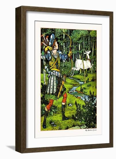 The Hind in the Wood, The Archer, c.1900-Walter Crane-Framed Art Print