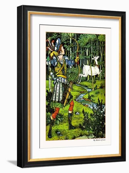The Hind in the Wood, The Archer, c.1900-Walter Crane-Framed Art Print