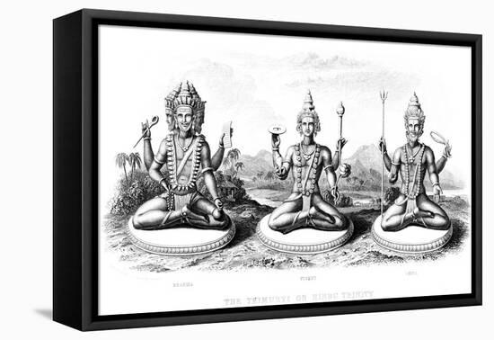 The Hindu Trinity, C1800-null-Framed Premier Image Canvas