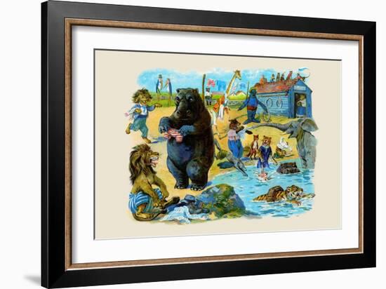 The Hippo's Costume Was Too Small by Half-null-Framed Art Print