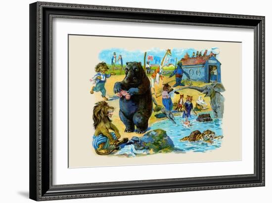 The Hippo's Costume Was Too Small by Half-null-Framed Art Print