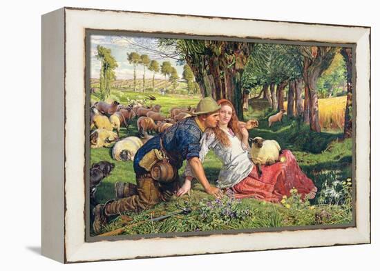 The Hireling Shepherd-William Holman Hunt-Framed Premier Image Canvas