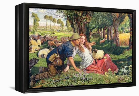 The Hireling Shepherd-William Holman Hunt-Framed Premier Image Canvas