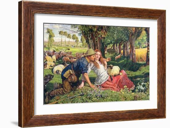 The Hireling Shepherd-William Holman Hunt-Framed Giclee Print