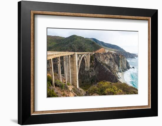 The Historic Bixby Bridge on the Pacific Coast Highway California Big Sur-flippo-Framed Photographic Print