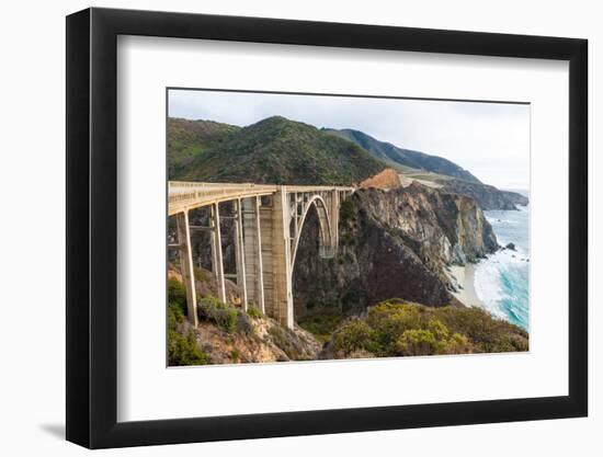 The Historic Bixby Bridge on the Pacific Coast Highway California Big Sur-flippo-Framed Photographic Print