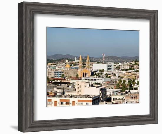 The Historic Center and Cathedral from Ice Box Hill (Cerro de la Neveria), Mazatlan, Mexico-Charles Sleicher-Framed Photographic Print