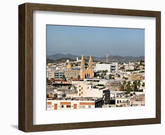 The Historic Center and Cathedral from Ice Box Hill (Cerro de la Neveria), Mazatlan, Mexico-Charles Sleicher-Framed Photographic Print