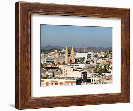 The Historic Center and Cathedral from Ice Box Hill (Cerro de la Neveria), Mazatlan, Mexico-Charles Sleicher-Framed Photographic Print