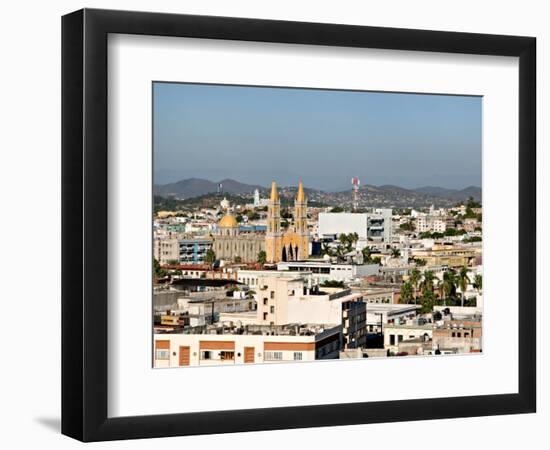 The Historic Center and Cathedral from Ice Box Hill (Cerro de la Neveria), Mazatlan, Mexico-Charles Sleicher-Framed Photographic Print