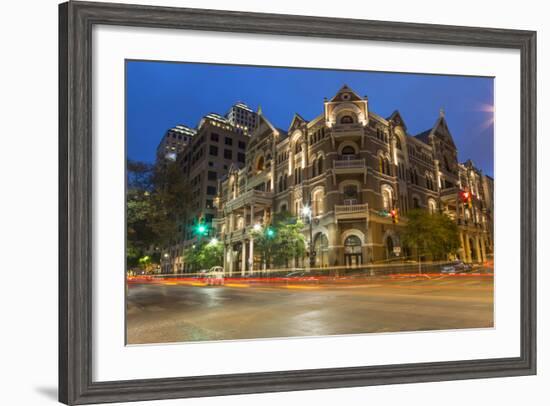 The Historic Driskell Hotel at Dusk, Austin, Texas, USA-Chuck Haney-Framed Photographic Print