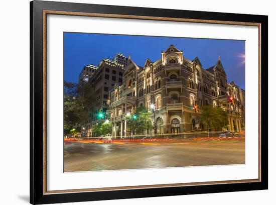 The Historic Driskell Hotel at Dusk, Austin, Texas, USA-Chuck Haney-Framed Photographic Print