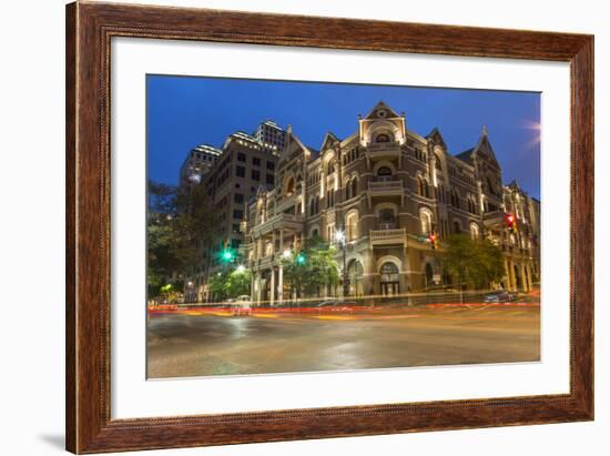 The Historic Driskell Hotel at Dusk, Austin, Texas, USA-Chuck Haney-Framed Photographic Print