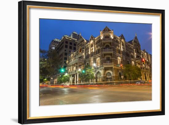 The Historic Driskell Hotel at Dusk, Austin, Texas, USA-Chuck Haney-Framed Photographic Print