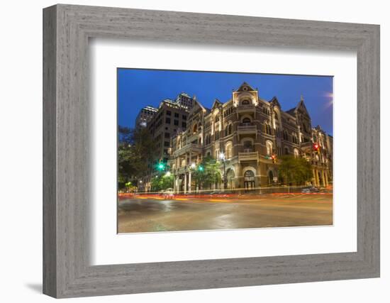 The Historic Driskell Hotel at Dusk, Austin, Texas, USA-Chuck Haney-Framed Photographic Print