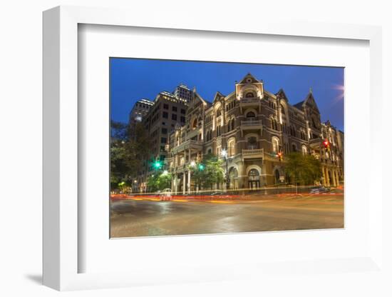 The Historic Driskell Hotel at Dusk, Austin, Texas, USA-Chuck Haney-Framed Photographic Print